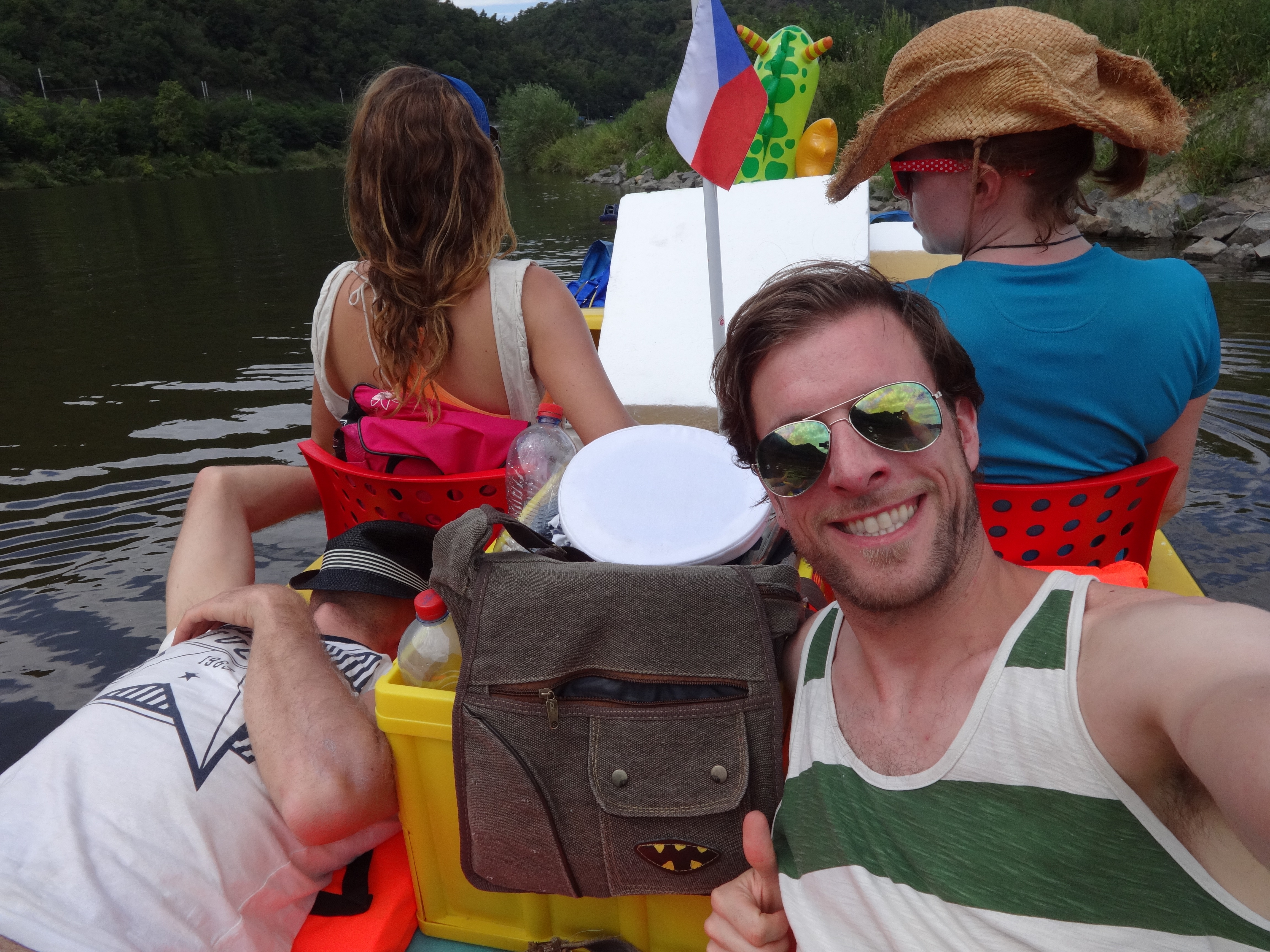 Chillen auf dem Tretboot