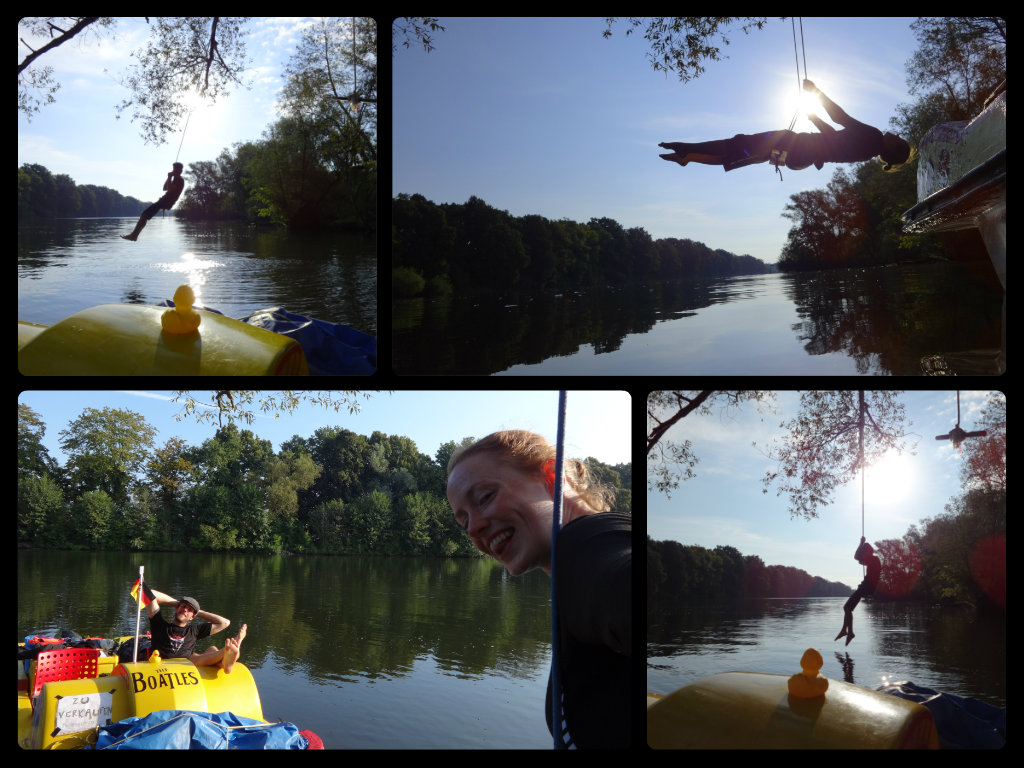 Schaukel über dem Kanal sacrow paretz