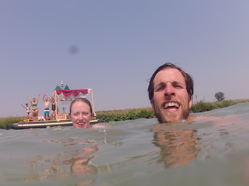 Schwimmen in der Donau