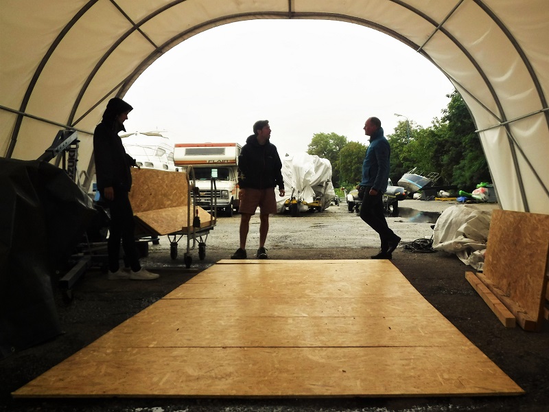 building raft platform vienna osb boards