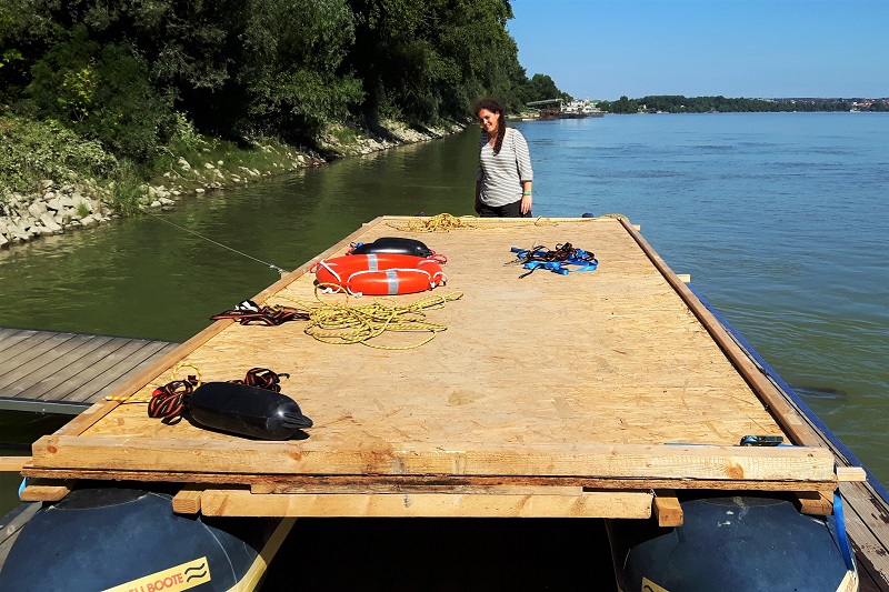 raft platform diy danube paks hungary