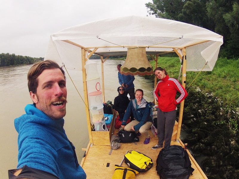 sunshade raft building diy homemade adventure