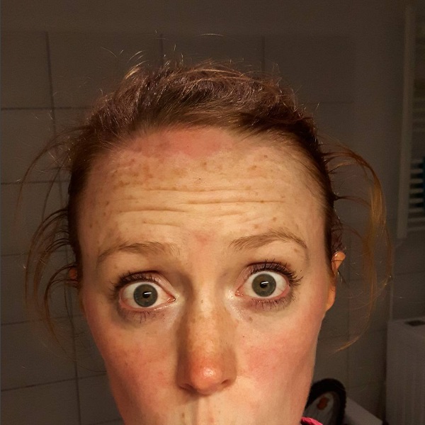 running crazy hair